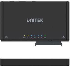 Adapteris Unitek SolidForce+ USB-C to PCIe/NVMe M.2 SSD Enclosure plus SATA III Adapter with Offline Clone USB-C female, M.2/SATA III, melna krās.