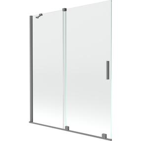 Vonios sienelė Mexen Velar, 140 cm x 150 cm, skaidri sp./pilka sp./grūdintas