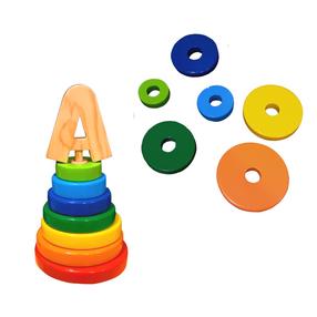 Развивающая игра Wood&Joy Toddler Stacker, 15 см, многоцветный