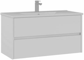 Vannas istabas skapis ar izlietni Kalune Design Side, matēti balta krās., 45 cm x 100 cm x 52 cm