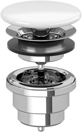Alumine klapp vannitoavalamu jaoks Villeroy & Boch 680800, 68 mm, 32 mm, valge v./kroom v.