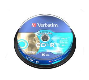 Įrašomas kompaktinis diskas Verbatim, 700 MB, 10vnt.