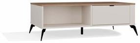 Kafijas galdiņš Cordoba, ozola krās./kašmira krās., 110 cm x 63 cm x 37 cm