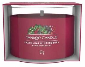 Žvakė, aromatinė Yankee Candle Mini Sparkling Winterberry, 7 - 10 h, 37 g, raudona sp.