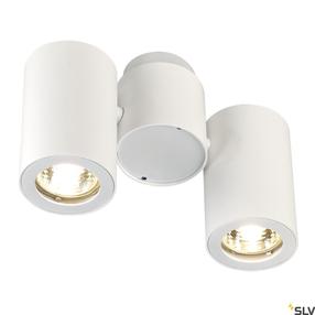 Šviestuvas lubų SLV Enola, GU10, 2 x 25 W, balta sp. / balta sp.