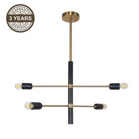 Valgusti rippuv Domoletti Venezia AP-9972-04-8017-062, E27, 4 x 40 W, ilma katteta / kuldne v.