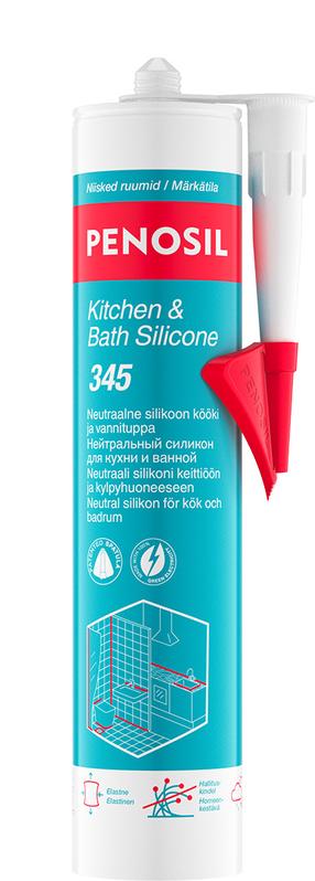 Силикон Penosil Kitchen&Bath 345, 0.3 л, белый цв.