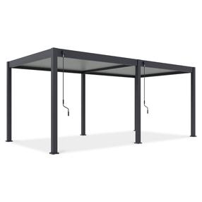 Pavėsinė Pergola Elegance, 600 x 255 cm, antracito sp./šviesiai pilka sp.