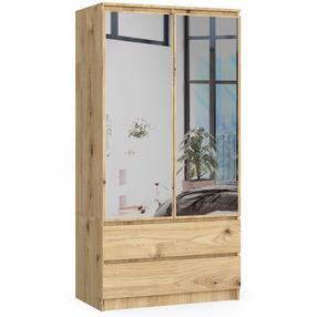 Prieškambario spinta Akord Furniture Factory S90, ąžuolo sp., 51 cm x 90 cm x 180 cm