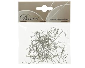 Kabliukai Decoris 400003, sidabro sp., 50 vnt.