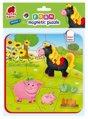 Magnetinė dėlionė Roter Kafer Foam Magnetic 08, 0.4 cm, įvairių spalvų, 16 vnt.