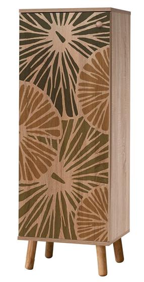 Batų spintelė Kalune Design Vegas S 929, ruda sp./žalia sp., 38 cm x 50 cm x 135 cm