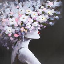 Aliejinių dažų piešinys Woman 2, 80 cm x 80 cm