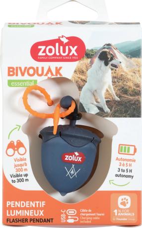 Мигалка на ошейник Zolux Bivouak, синий цв.