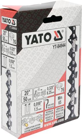 Grandininių pjūklų grandinė Yato YT-84944, 50 cm, 0.15 cm, 0.325", 76