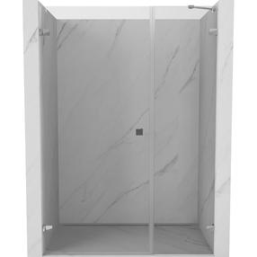 Dušo durys Mexen Lunar-B, 125 cm x 200 cm, skaidri sp./chromo sp./grūdintas