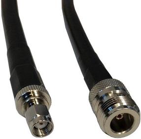 Провод HiSmart LMR-400 N-Female to SMA-Male N female, RP-SMA male, 5 м, черный цв.
