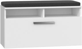 Batų dėžė Riva, balta, 85 cm x 35 cm x 46 cm