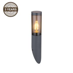 Āra sienas lampa Domoletti Monteo DH021, 23W, E27, IP44, antracīta krās., 7.6 cm x 40 cm