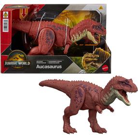Žaislinė figūrėlė Mattel Jurassic World Rebirth Wild Roar Aucasaurus, ruda sp.