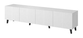 TV staliukas Pafos, balta sp., 200 cm x 52 cm x 40 cm