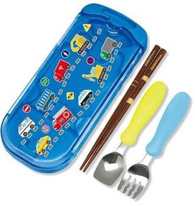 Stalo įrankiai Edison Mama Portable Utensils Set, 3 m., nerūdijantysis plienas/mediena/polipropilenas (pp), mėlyna sp.
