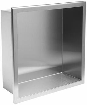 Sisseehitatav seinariiul Rea 01, 30 cm x 30 cm x 10 cm, roostevaba teras v.