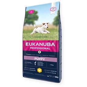 Kuiv koeratoit Eukanuba Puppy Small, kanaliha, 18 kg