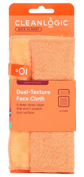 Спонж для очищения лица Cleanlogic Bath & Body Sensitive Dual-Texture, 19 см x 17 см, (цвет/дизайн выбирается случайным образом)