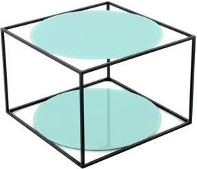 Kavos staliukas Kayoom Cody 110, juoda sp./žalia sp., 50 cm x 50 cm x 36 cm