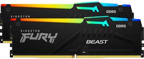 Operatiivmälu (RAM) Kingston Fury Beast RGB KF560C30BBEAK2-16, DDR5, 16 GB, 6000 MHz
