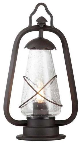Brīvi stāvošs āra gaismeklis Elstead Lighting Miners, 60W, E27, IP44, bronzas krās., 20 cm x 37 cm