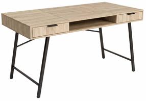 Rašomasis stalas su stalčiais Akord Furniture Factory Arden, 120 cm x 50 cm, 80.5 cm, juoda sp./sonoma ąžuolo sp.
