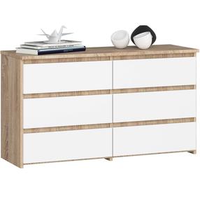 Komoda Akord CL100, ąžuolo sp./balta sp./sonoma ąžuolo sp., 57 cm x 35 cm x 100 cm