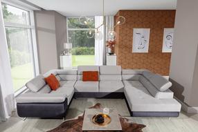 Kampinė sofa Letto Monolith 84, Monolith 97, pilka sp., dešininė, 202 x 340 cm x 90 cm