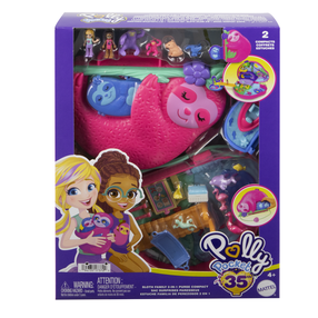 Figūrėlių rinkinys, kolekcinė figūrėlė Mattel Polly Pocket Polly Pocket Sloth Family, įvairių spalvų