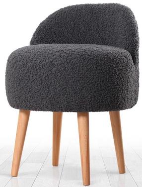 Pufas Hanah Home Rufmee 209FLF1153, tamsiai pilka sp., 42 cm x 48 cm x 47 cm