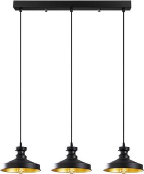 Lampa karināms Opviq Berceste 182BLACK-S1 521SHN3259, E27, 3 x 40 W, melna krās. / melna krās.