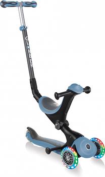 Bērnu skūteris Globber Go-Up Deluxe Lights, zila krās.