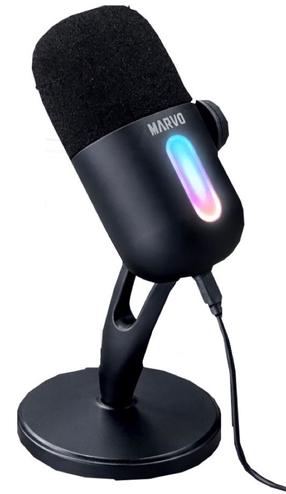 Vadu mikrofons Marvo MIC-08 žaidimams, melna krās.
