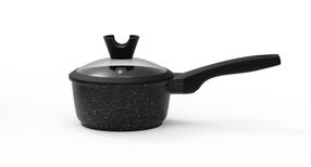 Puodas Domoletti Black Marble, Ø16 cm, 1.3 l, juoda sp.