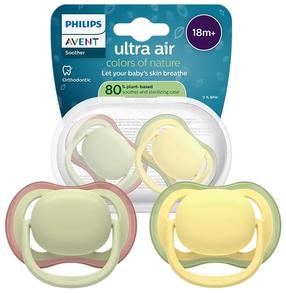 Knupīšu komplekts Philips Avent Ultra Air Neutral, 18 mēn., dzeltena krās./zaļa krās.