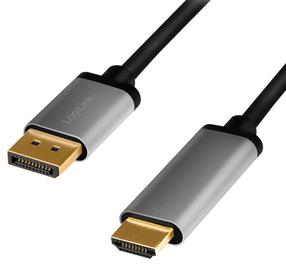 Laidas Logilink Displayport to HDMI 4K/60Hz Display port female, Display port male, 2 m, juoda sp.