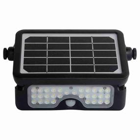 Seinapealne päikesepaneeliga valgusti Milagro Epad, 5W, IP65, must v.