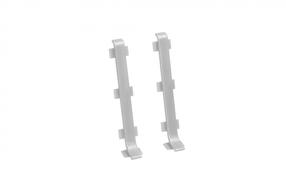 Соединение плинтуса Cezar LP80, 1 см x 8 см x 0.5 см, серебристый цв., 2 шт.