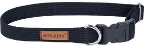 Kaelarihm koertele Amiplay Cotton, must v., 400 - 600 mm x 25 mm, 40-60
