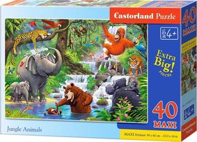Dėlionė Castorland Jungle Animals 342911, 40 cm x 59 cm, 40 vnt., įvairių spalvų