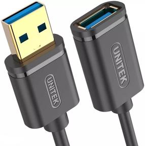 Kabelis Unitek USB male USB - female 3.1 Gen 1 Y-C4030GBK USB male, USB female, 3 m, melna krās.