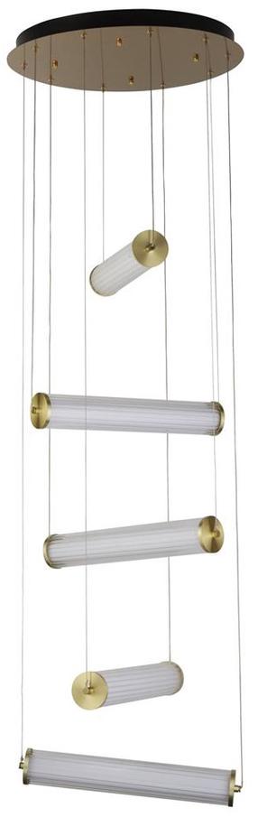 Šviestuvas kabinamas Searchlight Clamp 63125-5GO, LED, 3000 °K x 70 W, aukso sp./balta sp. / aukso sp.