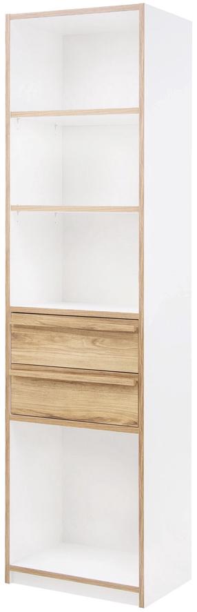 Spinta Forte S-room MFF2017-M317, ąžuolo sp./balta sp., 42 cm x 59.4 cm x 215 cm